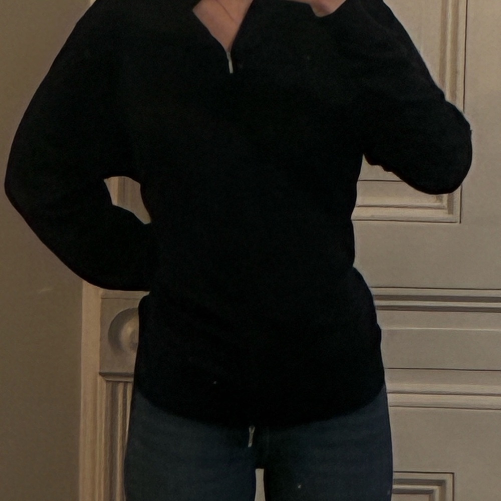 Black Zip Cashmere Sweater